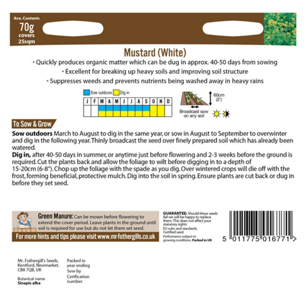 Mr Fothergill's Green Manure Mustard White